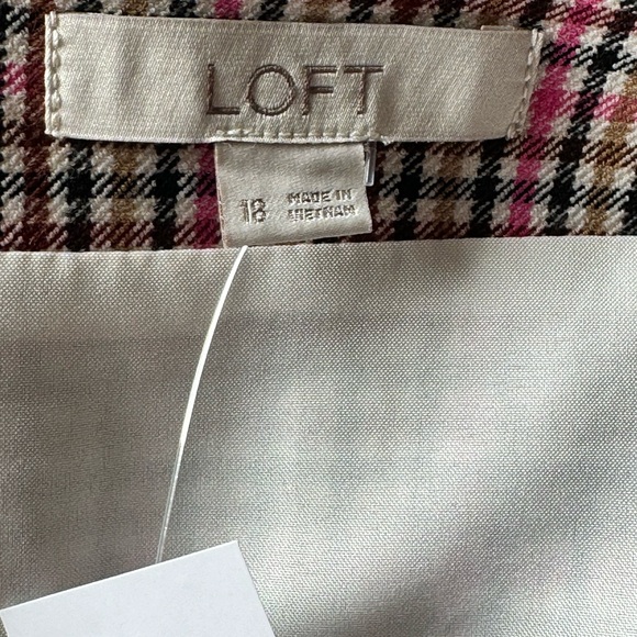 NWT Loft Plaid Skirt - Picture 6 of 10
